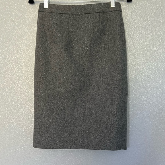 J. Crew Dresses & Skirts - J. Crew Collection Charcoal gray shimmer Pencil Skirt